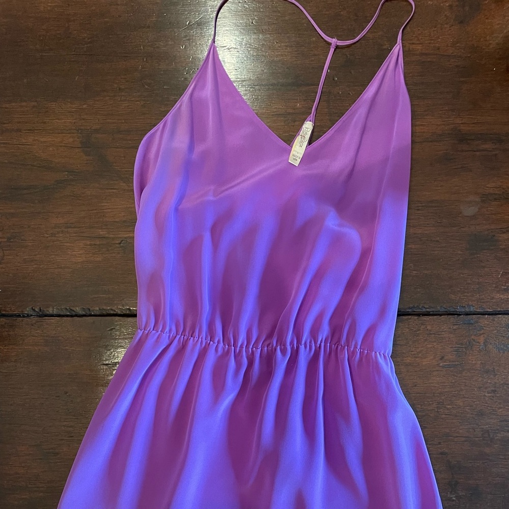 EUC Rory Beca purple silk dress size large